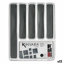 Range-couverts Plastique recyclé Gris 32,3 x 4,5 x 40 cm (12 Unités)