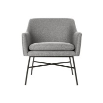 Sessel DKD Home Decor Schwarz Hellgrau Metall 66 x 62 x 76,5 cm