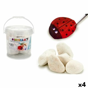 Set of Stones Pincello White 3 Kg 18 x 16 x 18 cm Handicrafts (4 Units)
