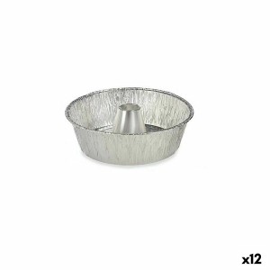 Moule à flan Kinvara 30287C Argenté Aluminium 25 x 7,7 x 25 cm Jetable Flan (12 Unités)