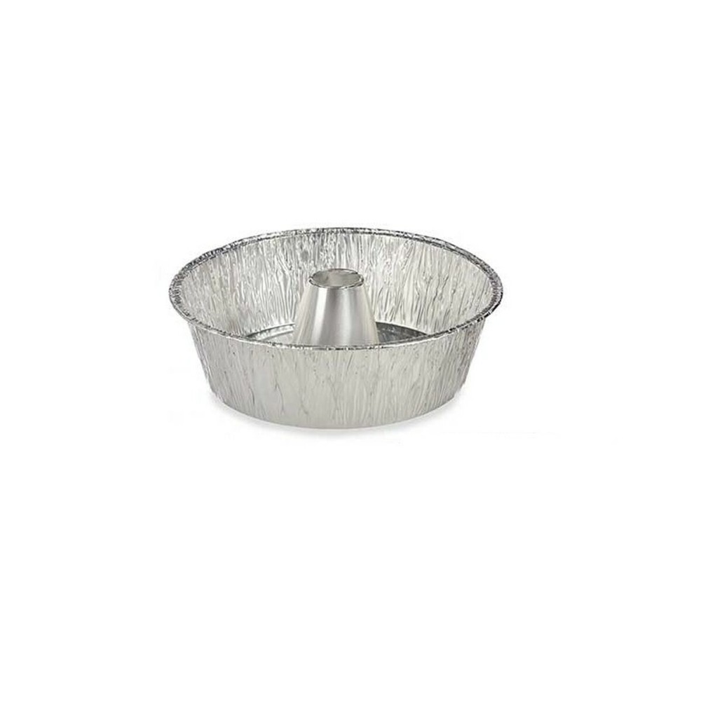 Flan Mould Kinvara 30287C Silver Aluminium 25 x 7,7 x 25 cm Disposable Crème Caramel (12 Units)