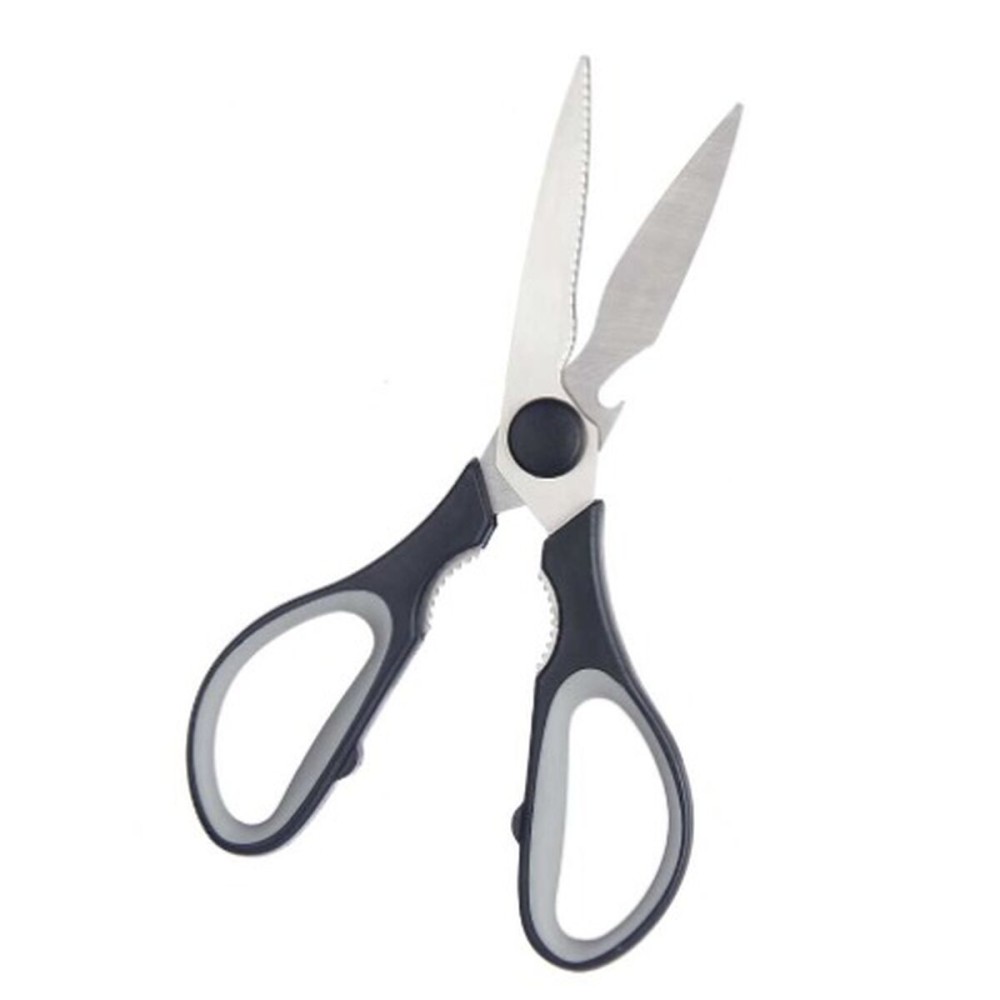 Ciseaux de Cuisine Kinvara KT156088 Noir Argenté Acier inoxydable 8,5 x 21 x 1,5 cm (12 Unités)