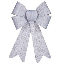Schleife Krist+ HJ1-12012 Silberfarben Punkte 16 x 24 x 4 cm Weihnachtsschmuck (12 Stück)