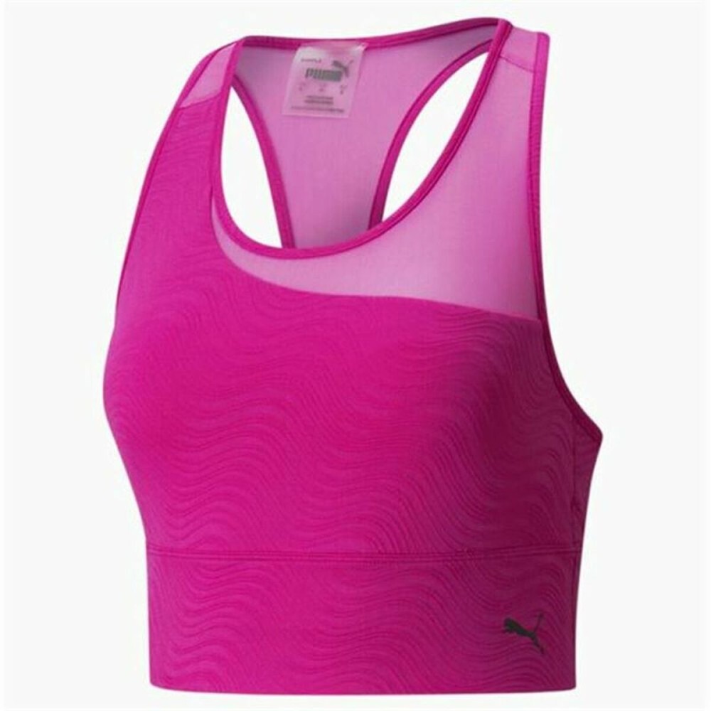 Sports Bra Puma Mid Impact Flawless Fuchsia