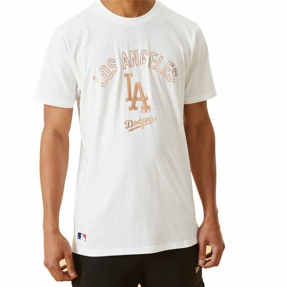 T-shirt à manches courtes homme New Era MLB Metallic Grapich Print Dodger Blanc