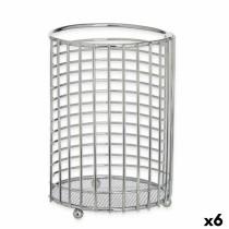 Pot pour ustensiles de cuisine Kinvara CN-W7728-2 CHROME Métal 12 x 16 x 12 cm (6 Unités)