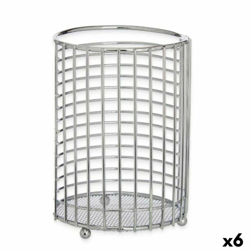 Gefäß für Küchenutensilien Kinvara CN-W7728-2 CHROME Metall 12 x 16 x 12 cm (6 Stück)