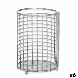 Pot pour ustensiles de cuisine Kinvara CN-W7728-2 CHROME Métal 12 x 16 x 12 cm (6 Unités)