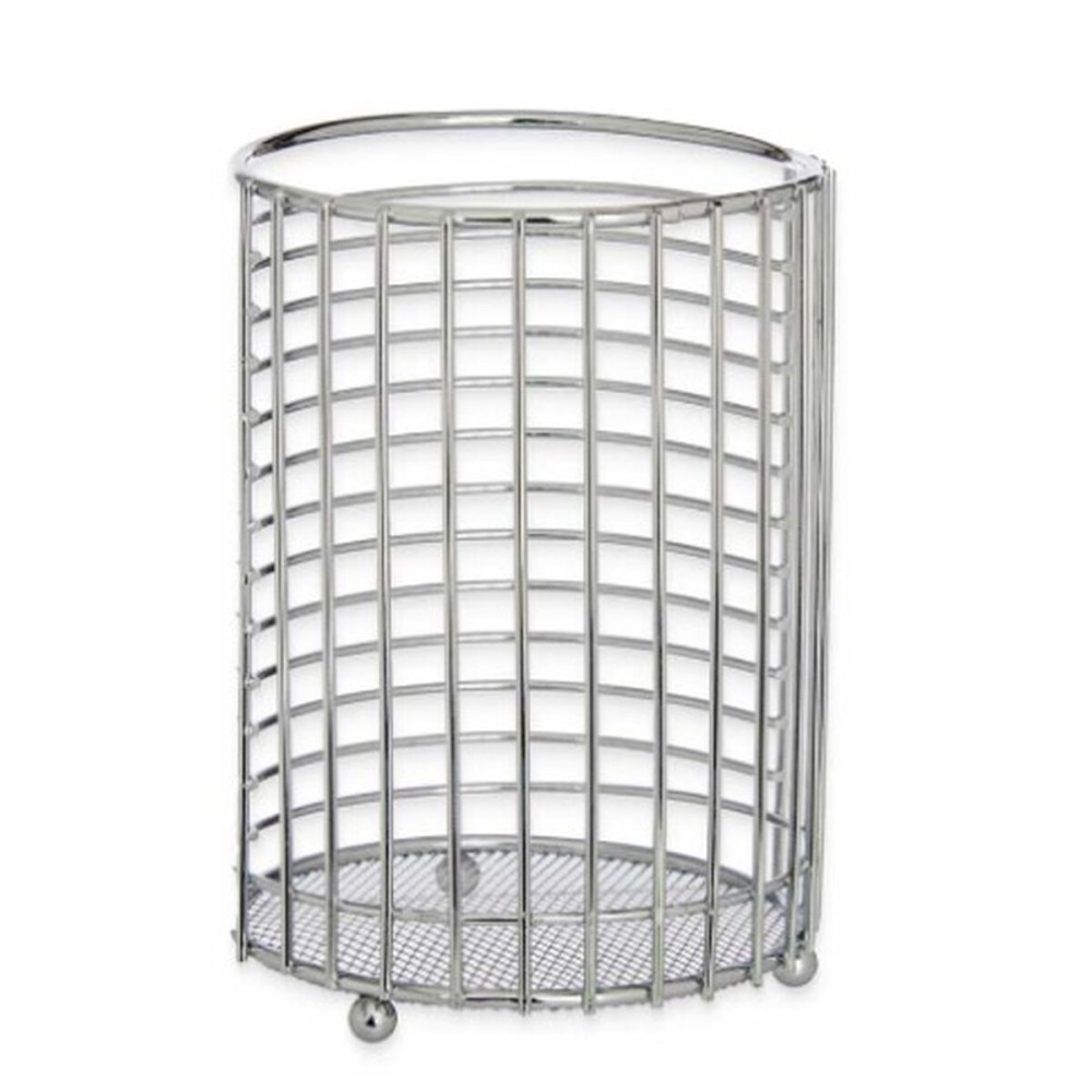 Pot pour ustensiles de cuisine Kinvara CN-W7728-2 CHROME Métal 12 x 16 x 12 cm (6 Unités)