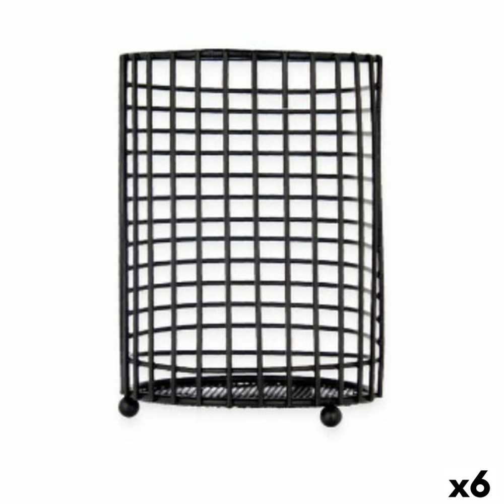 Pot pour ustensiles de cuisine Kinvara W7728-2P Métal 11,3 x 16 x 11,3 cm (6 Unités)