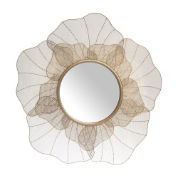 Wandspiegel Alexandra House Living Gold Metall Blume 5 x 63 x 63 cm