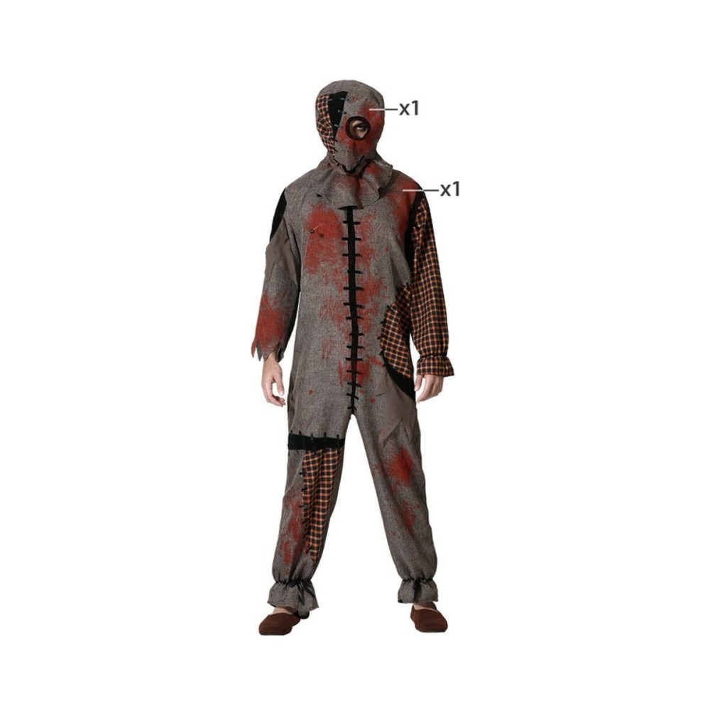 Verkleidung für Erwachsene Voodoo Puppe Braun XL