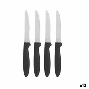 Messerset Kinvara CN-KT172244F Schwarz Silberfarben Edelstahl Kunststoff 19,5 cm (12 Stück)