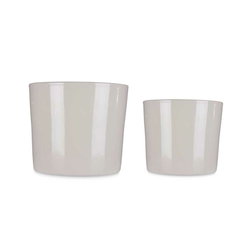 Set of pots Ibergarden CILINDRO-22-27-G Grey Clay Ø 22 cm Ø 27 cm 22 x 22 x 19 cm 27 x 27 x 23 cm 2 Pieces