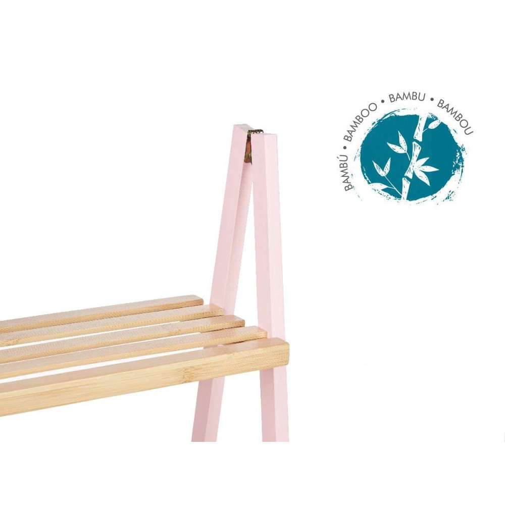 Badezimmerregal Berilo WR5504-3-434 Rosa natürlich 40,3 x 81,5 x 30 cm