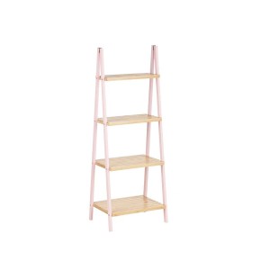 Badezimmerregal Berilo WR5504-4-429 Rosa natürlich 40 x 109,3 x 30 cm