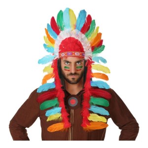 Houppe Multicouleur Amérindien Plumes (29 x 90 cm)