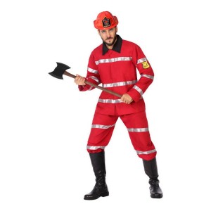 Costume for Adults DISFRAZ BOMBERO XS-S Shine Inline 57034 Red Fireman XS/S (2 Pieces)