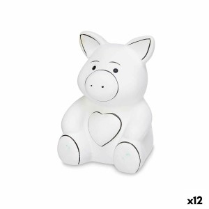 Sparschwein zum Anmalen Pincello 19282 aus Keramik Schwein 9 x 11,8 x 8,5 cm (12 Stück)