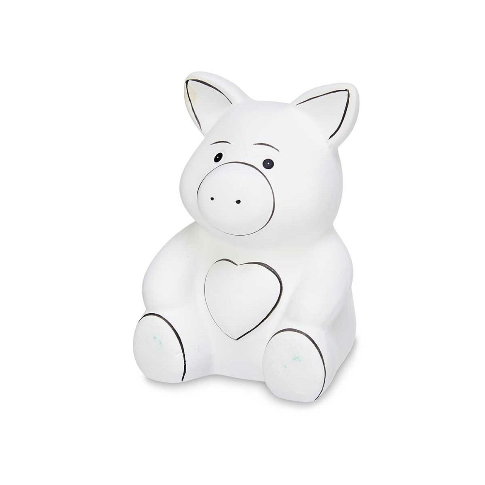 Paint Your Own Money Box Pincello 19282 Ceramic Pig 9 x 11,8 x 8,5 cm (12 Units)