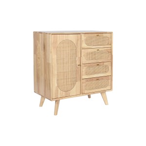 Anrichte DKD Home Decor natürlich Metall Rattan Kautschukholz 73,5 x 35 x 78 cm