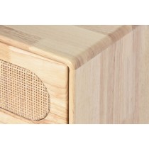Sideboard DKD Home Decor Natural Metal Rattan Rubber wood 73,5 x 35 x 78 cm