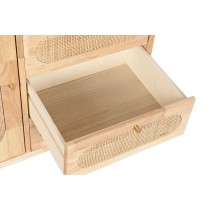 Anrichte DKD Home Decor natürlich Metall Rattan Kautschukholz 73,5 x 35 x 78 cm