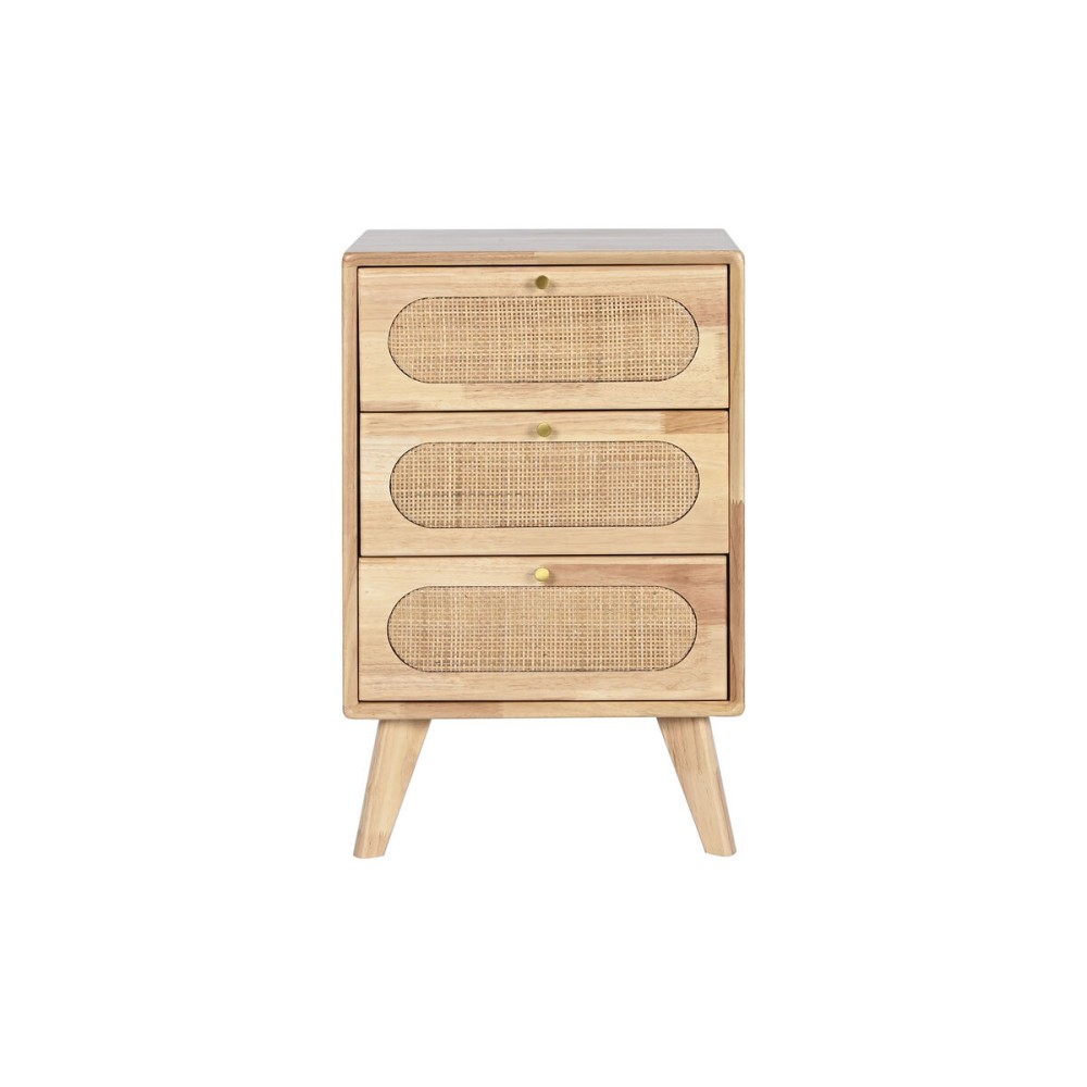 Schubladenschrank DKD Home Decor natürlich Metall Kautschukholz 40 x 30 x 63 cm