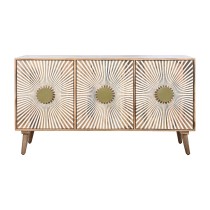 Anrichte Home ESPRIT Weiß Gold natürlich Holz 145 x 45 x 80 cm