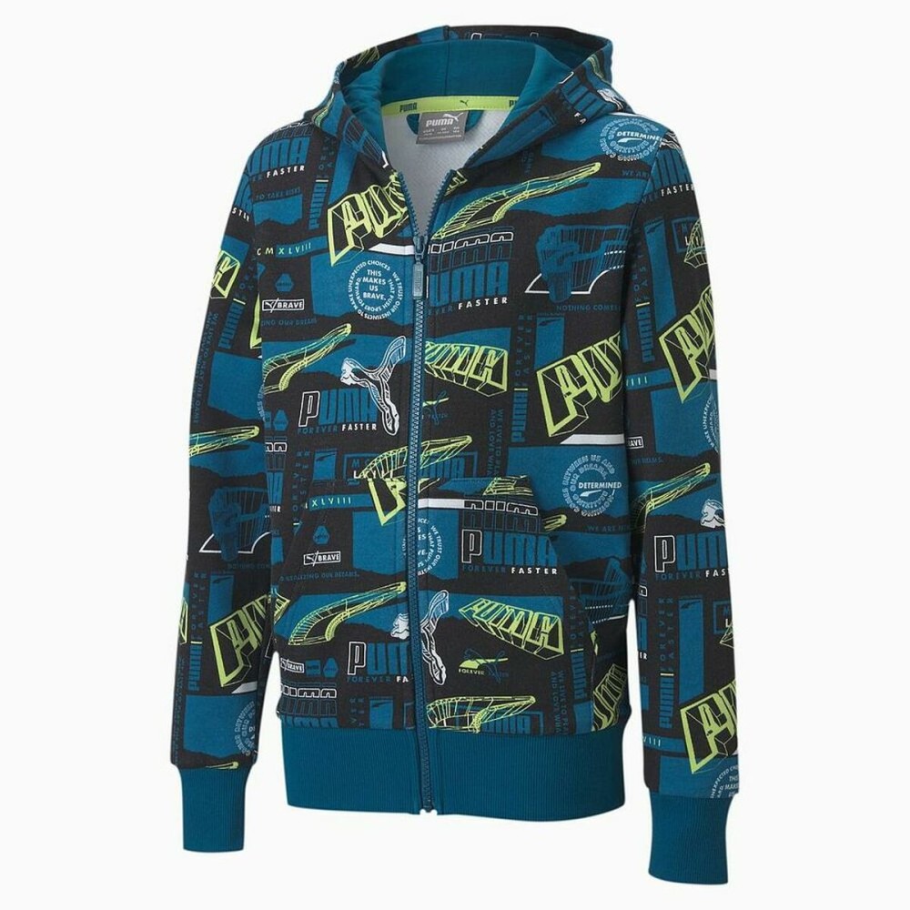 Sweat à capuche enfant Puma  FULL-ZIP 583197 Bleu