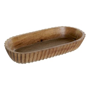 Centerpiece DKD Home Decor Natural Mango wood 32 x 15 x 5 cm 31 x 15 x 5 cm
