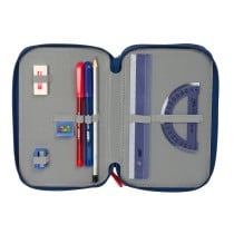 Trousse Scolaire avec Accessoires Super Mario Trick Rouge Bleu foncé 12,5 x 19,5 x 5,5 cm 37 Pièces