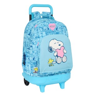 Schulrucksack Snoopy Love Blau 33 x 45 x 22 cm