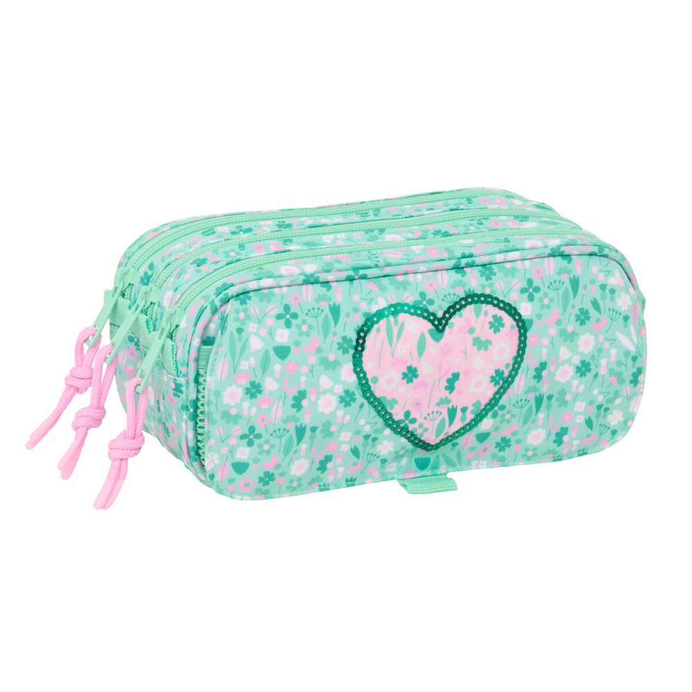 Dreifaches Mehrzweck-Etui Safta Cuore Minze 21,5 x 10 x 8 cm