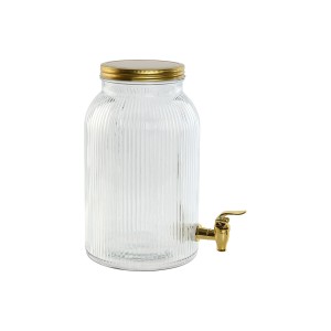 Wasserspender Home ESPRIT Gold Metall Kristall 5,5 L 18 x 23,5 x 30 cm