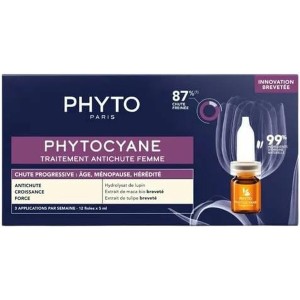 Assortiment pour cheveux Phyto Paris Phytocyane Tratamiento Anticaída Reacción Mujer Lote 2 Pièces