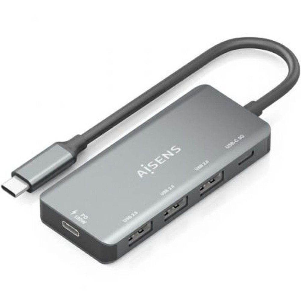 USB Hub Aisens A109-0945 Grey 100 W