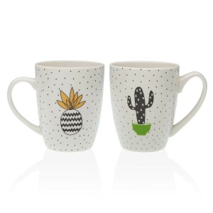 Henkelbecher Versa Porzellan Kaktus Ananas