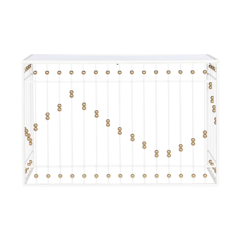 Hall Home ESPRIT White Golden 120 x 40 x 80 cm