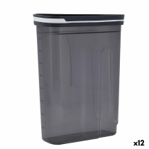 Lebensmittelbehälter Quid City Grau 2,7 L mit Deckel Ausgabegerät (12 Stück)