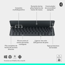 Keyboard Logitech 920-012973 Graphite Spanish QWERTY