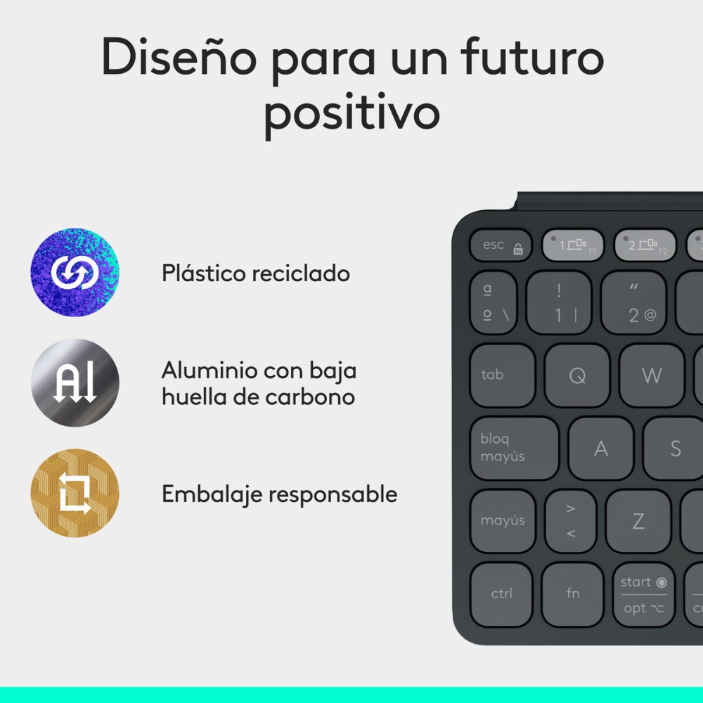 Keyboard Logitech 920-012973 Graphite Spanish QWERTY