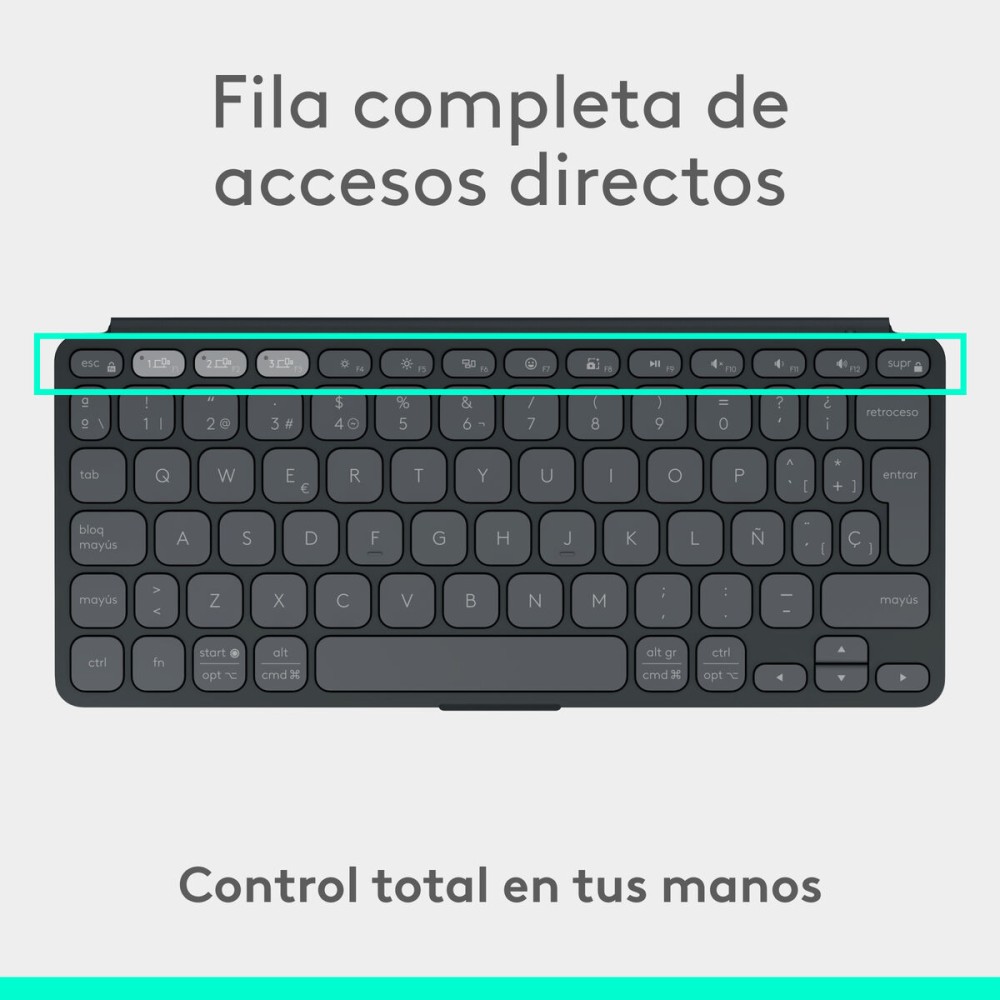 Keyboard Logitech 920-012973 Graphite Spanish QWERTY