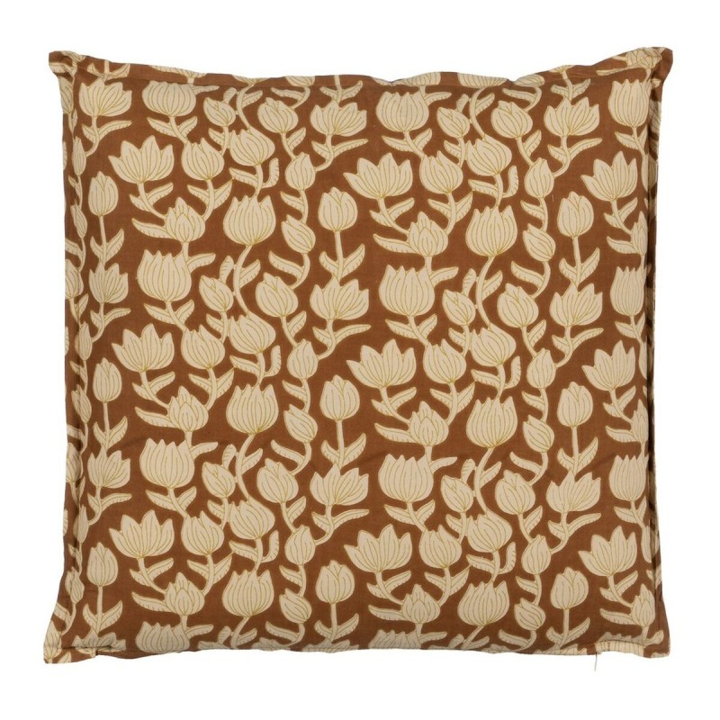 Coussin Coton Marron Beige 50 x 50 cm