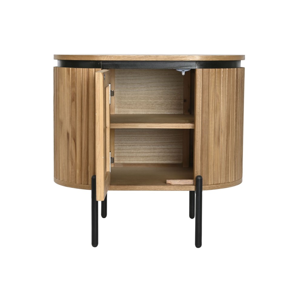 Nachttisch Home ESPRIT natürlich Metall Paulonia-Holz 60 x 43 x 57 cm