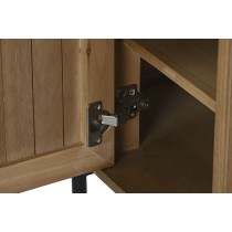 Nachttisch Home ESPRIT natürlich Metall Paulonia-Holz 60 x 43 x 57 cm