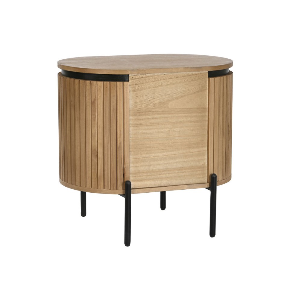 Nachttisch Home ESPRIT natürlich Metall Paulonia-Holz 60 x 43 x 57 cm