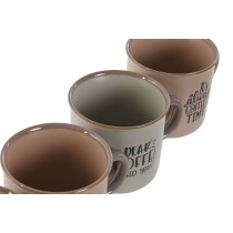 Ensemble de tasses à café Home ESPRIT Bleu Rose Grès 180 ml