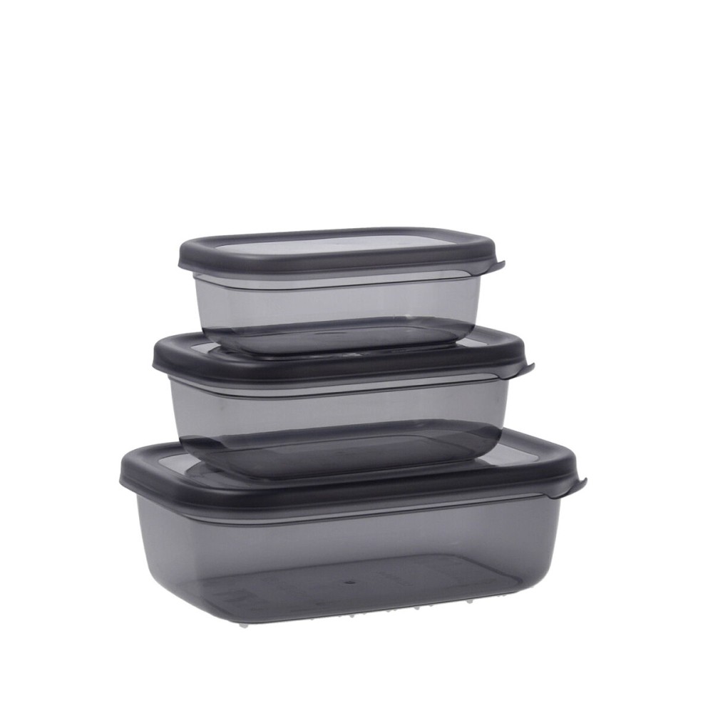 Lunchbox-Set Quid City Grau Kunststoff rechteckig 3 Stücke