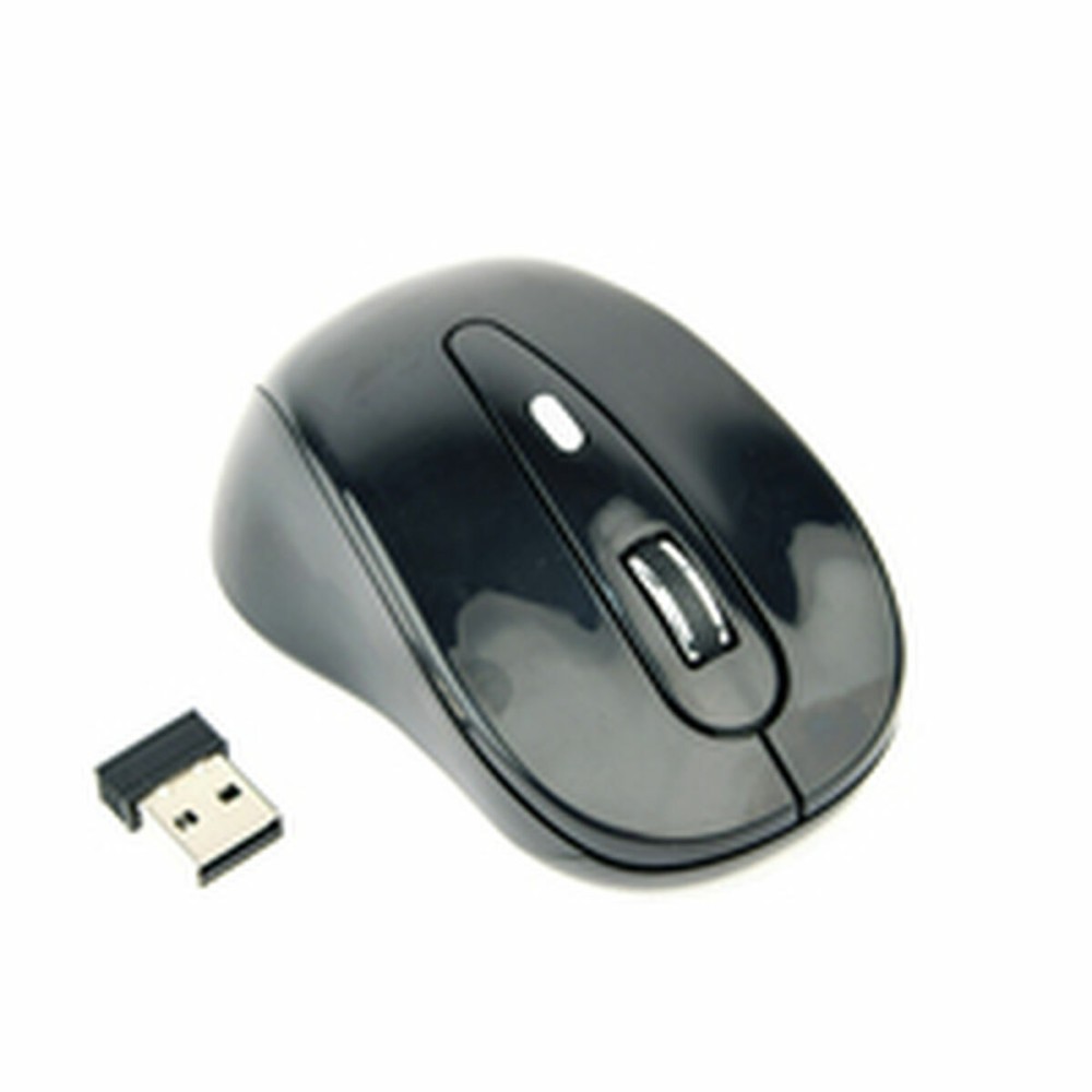 Schnurlose Mouse GEMBIRD MUSW-6B-01 Schwarz Schwarzweiß 1600 dpi